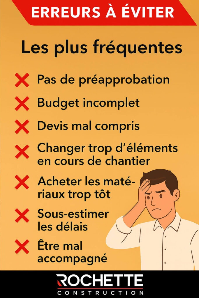 les erreurs les plus fréquentes lors de la construction d'une maison neuve